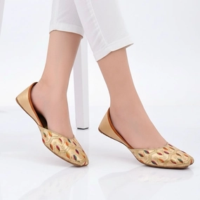 Dressy Flat Wedding Shoes M0736 khussa