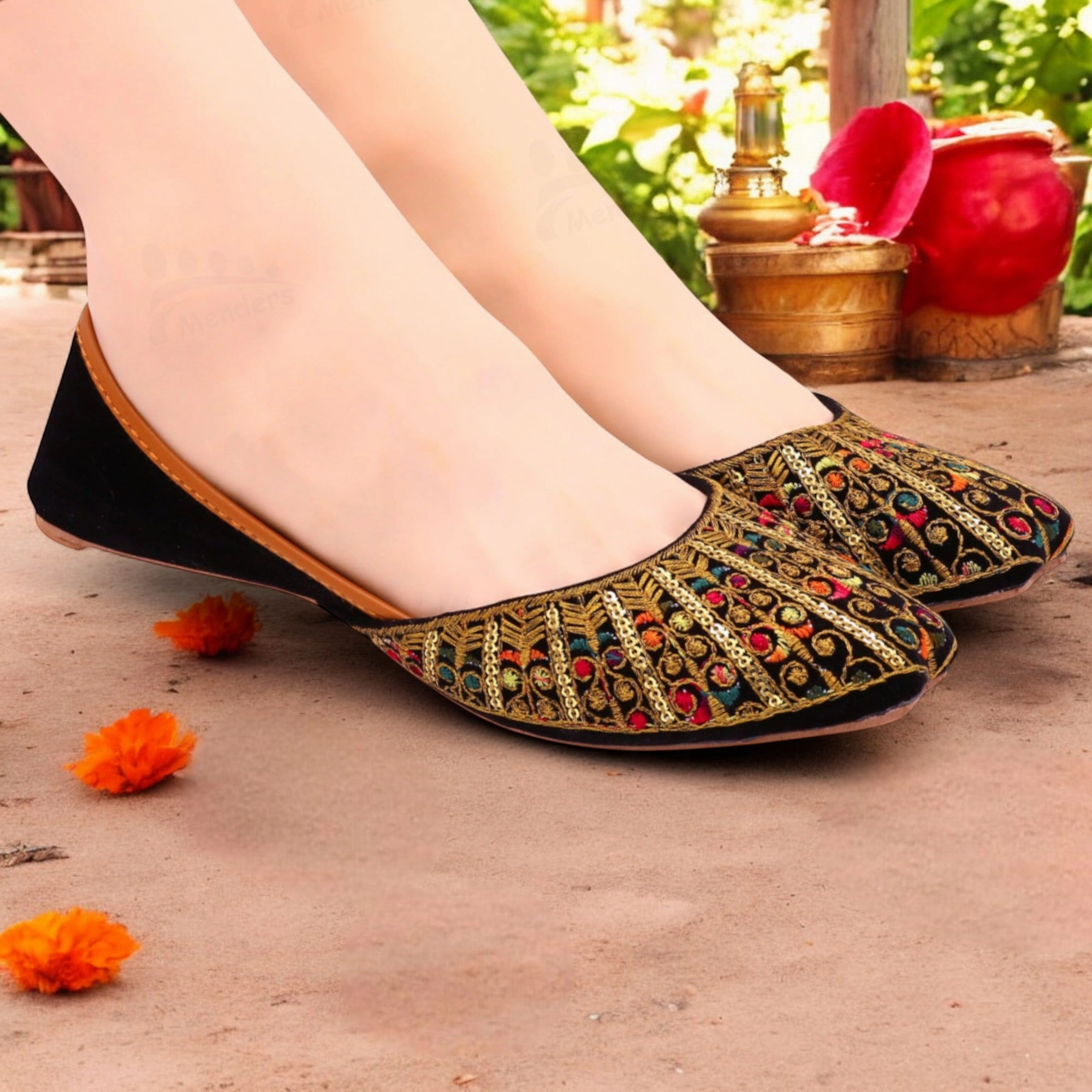 M0738 khussa Indian Flat Shoes