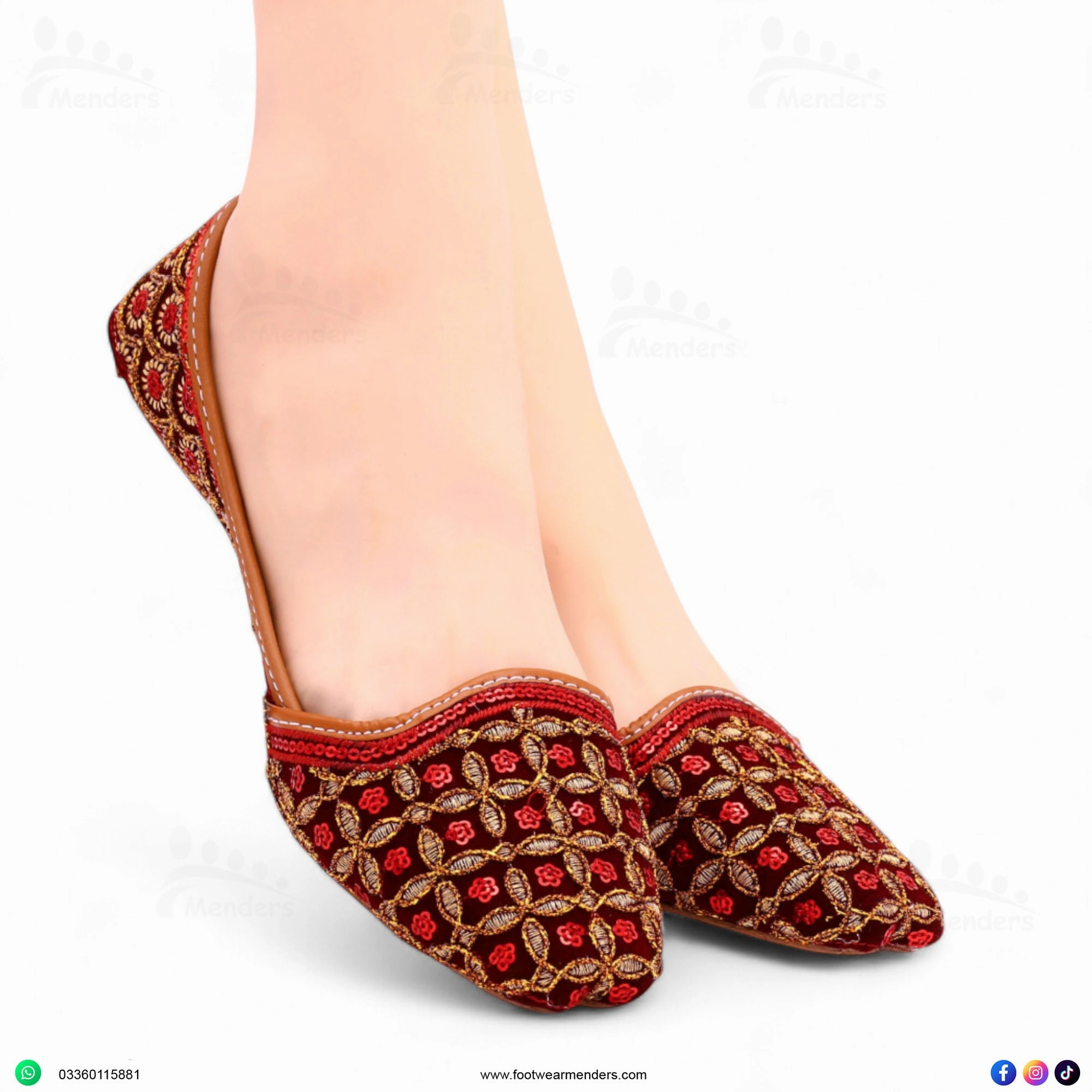 Ballet Flat Shoes With Arch Support M0739 khussa