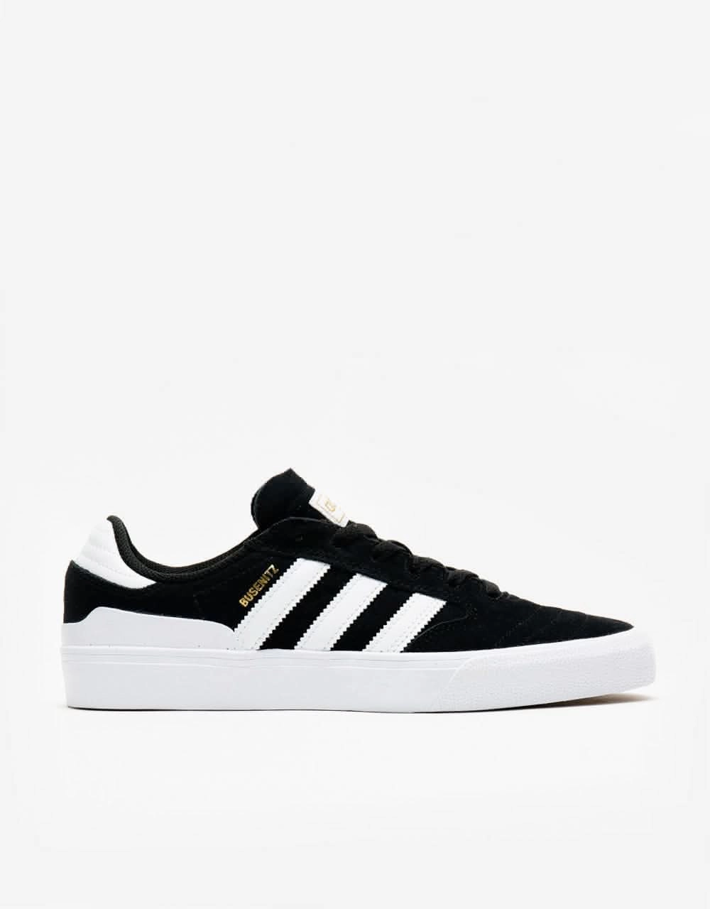 Adidas Busenitz Vulc II Skate Shoes - Core Black/White/Gum Travis Hunter Adidas Shoes
