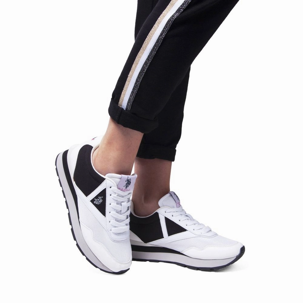 U.S. POLO ASSN. White Polyester Sneaker Revenge Sneakers