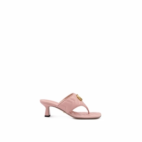 Fisherman Jelly Sandals Gucci Mystic Pink Nappa Charlotte Leather Sandals