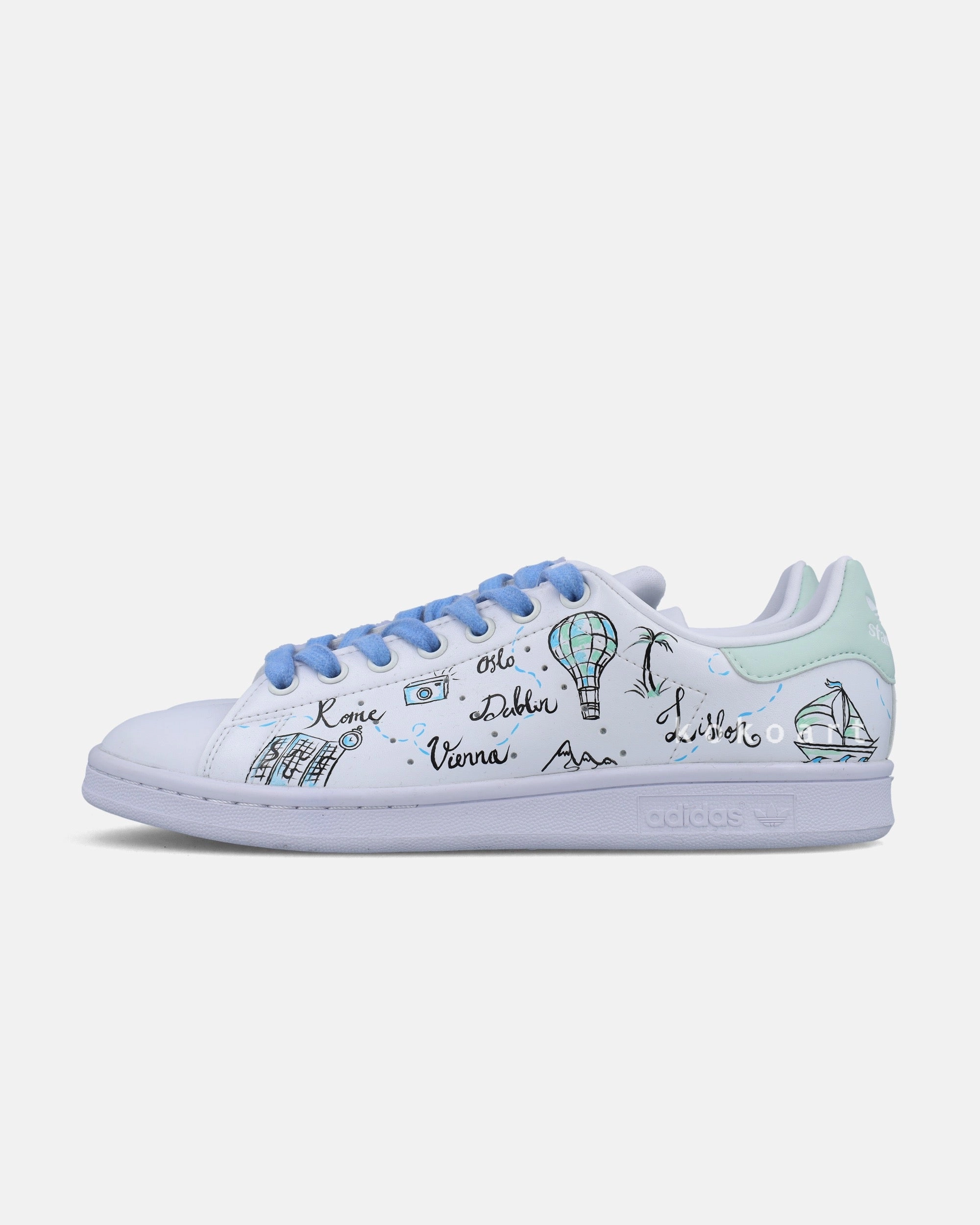 Stan Smith Hand Painted Travel Doodles Adidas Wrestling Shoes Adizero Sydney