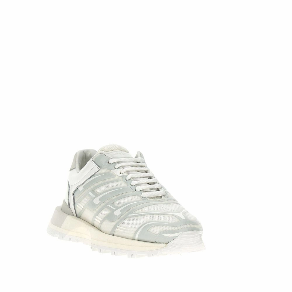 Maison Margiela White Fabric Athletic Sneakers Platforms Sneakers