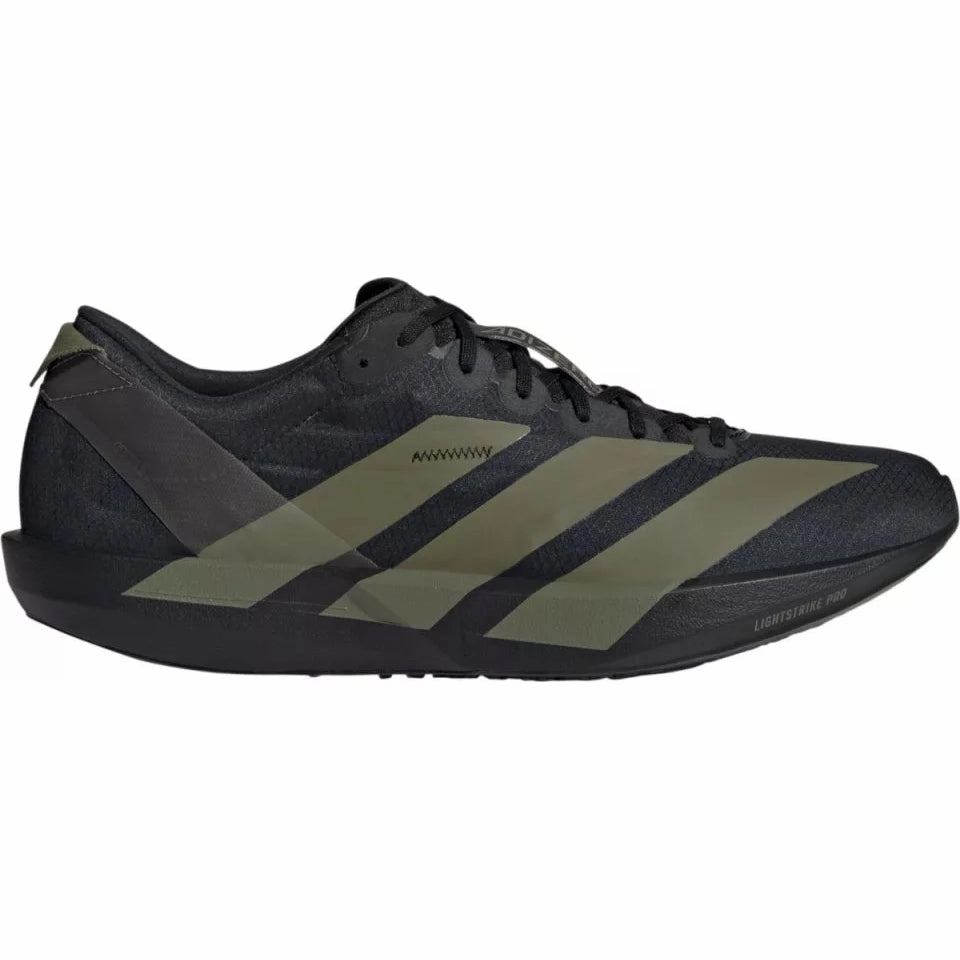Adidas Low Basketball Shoes Men's Adizero Adios 9 Running Shoes Core Black / Focus Olive / Charcoal