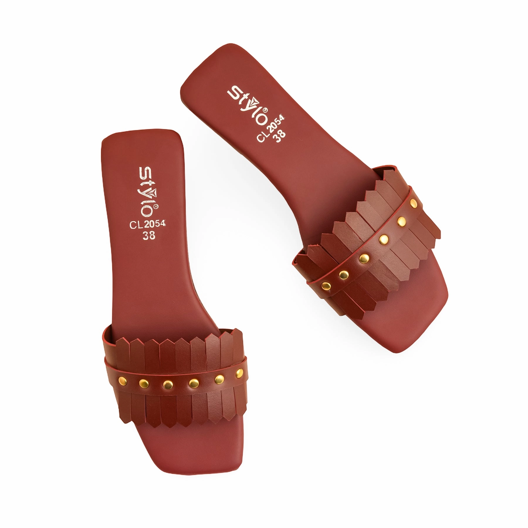 Maroon Casual Slipper CL2054 Casual Dressy Shoes