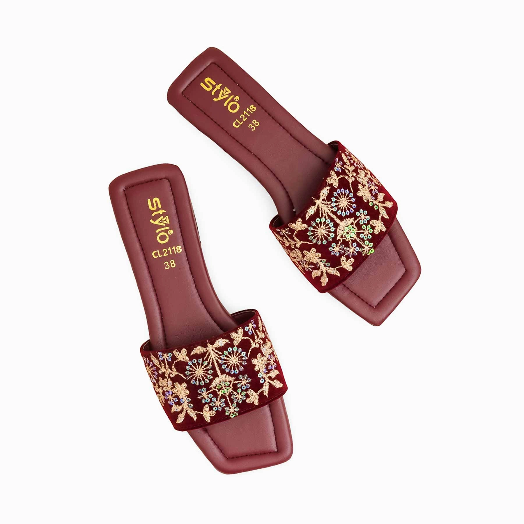Maroon Casual Slipper CL2118 Slippers For Summer