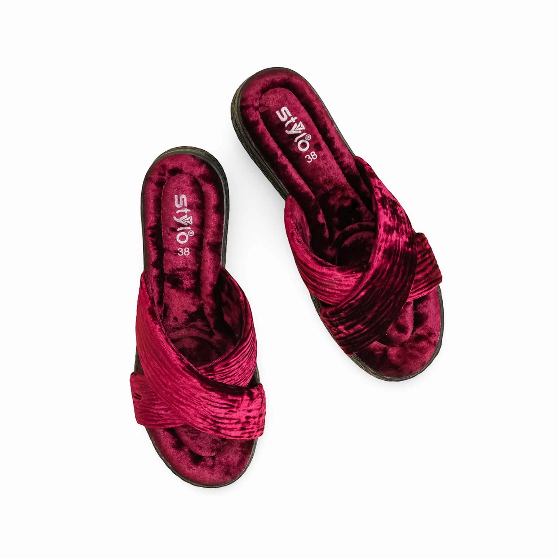 Dem Golden Slippers Maroon Formal Slipper PU0610
