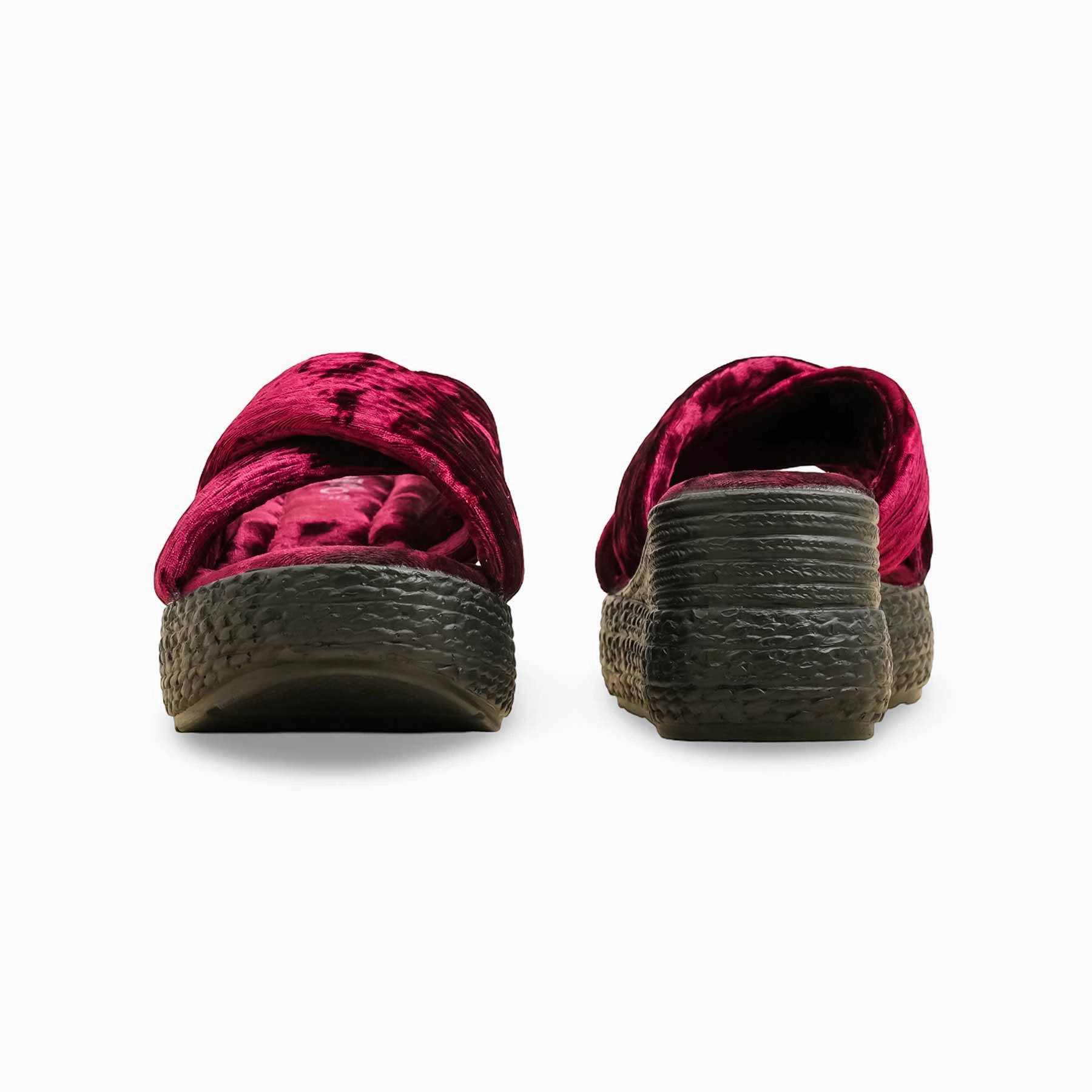 Maroon Formal Slipper PU0610 Cookie Slides