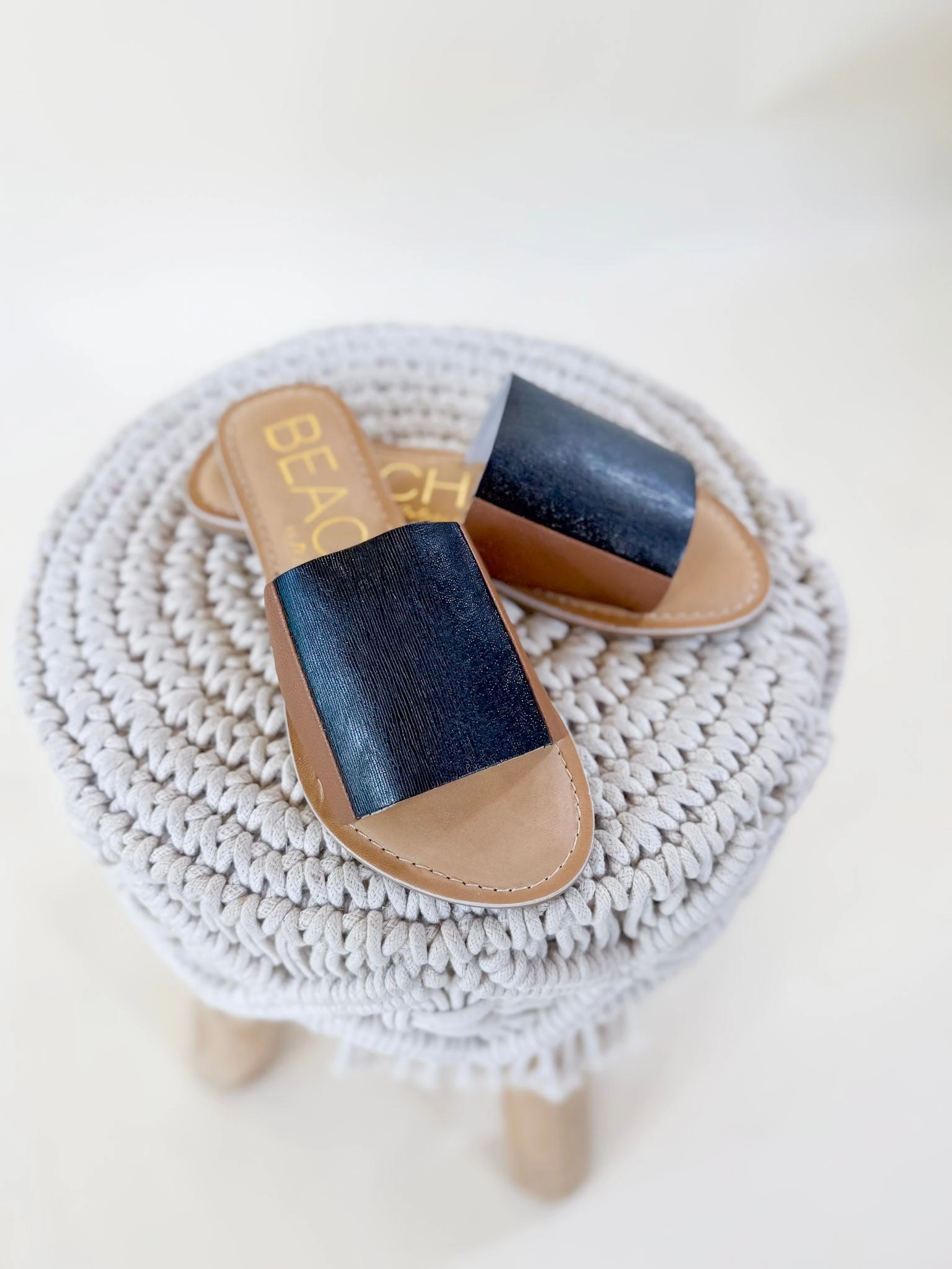 Diy Flower Flip Flops Matisse | Bonfire Slide Sandal in Tan and Black