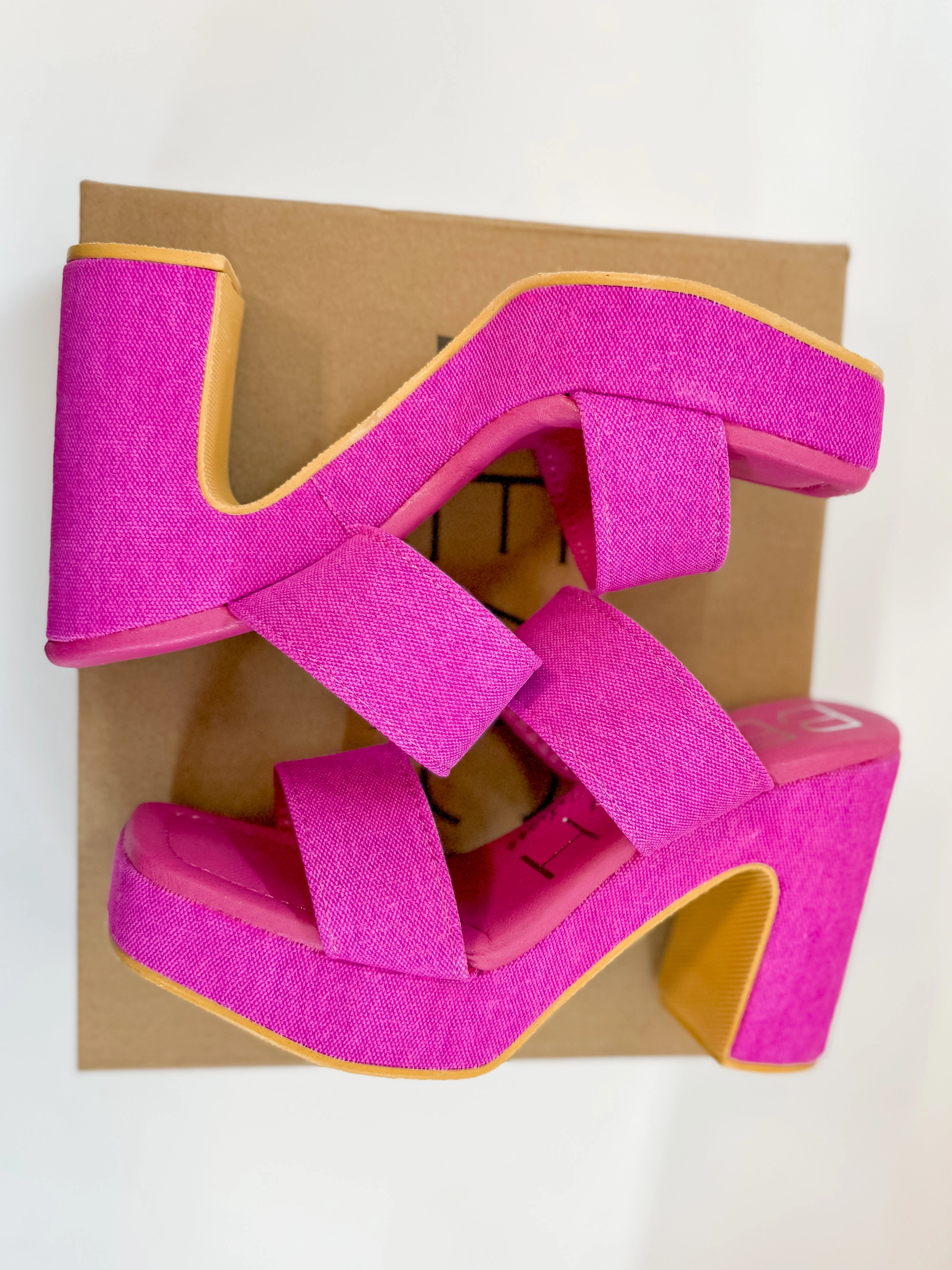 Matisse | Gem Heeled Sandal in Magenta Money Flip Flops
