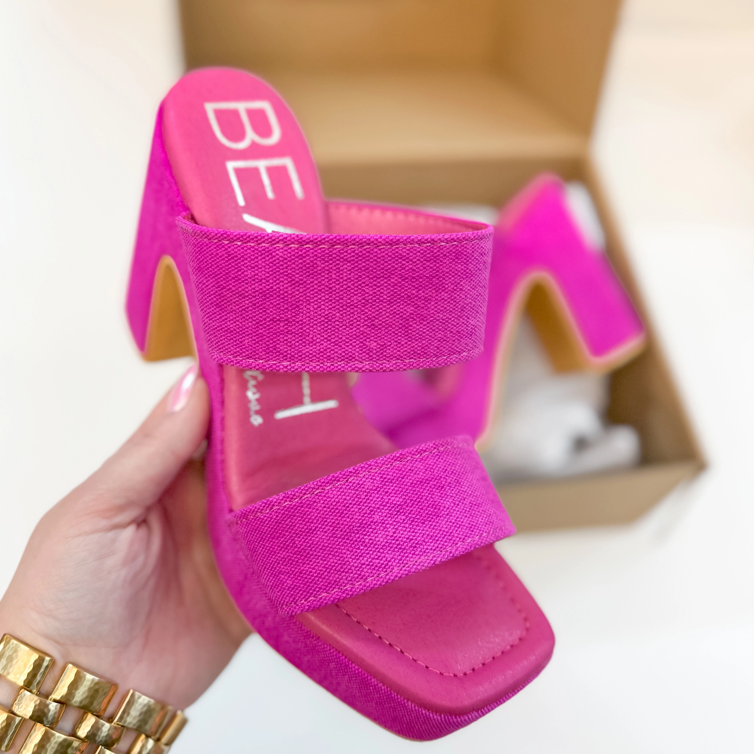 Flip Flops Sandy Matisse | Gem Heeled Sandal in Magenta
