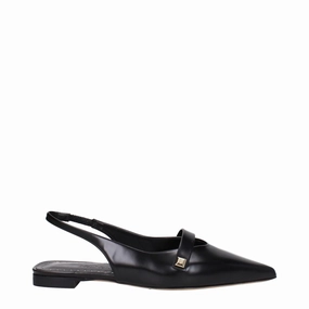 Flat Wedding Shoes Size Max Mara Black Leather Ballet Flats