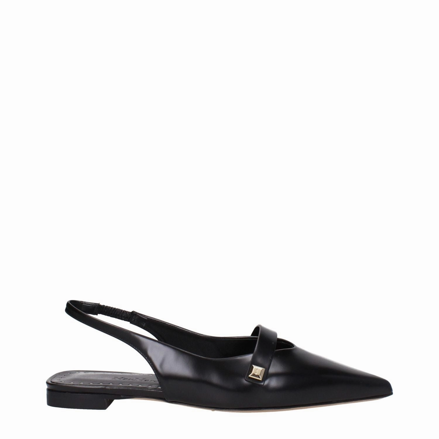 Arizona Shoes Max Mara Black Leather Ballet Flats