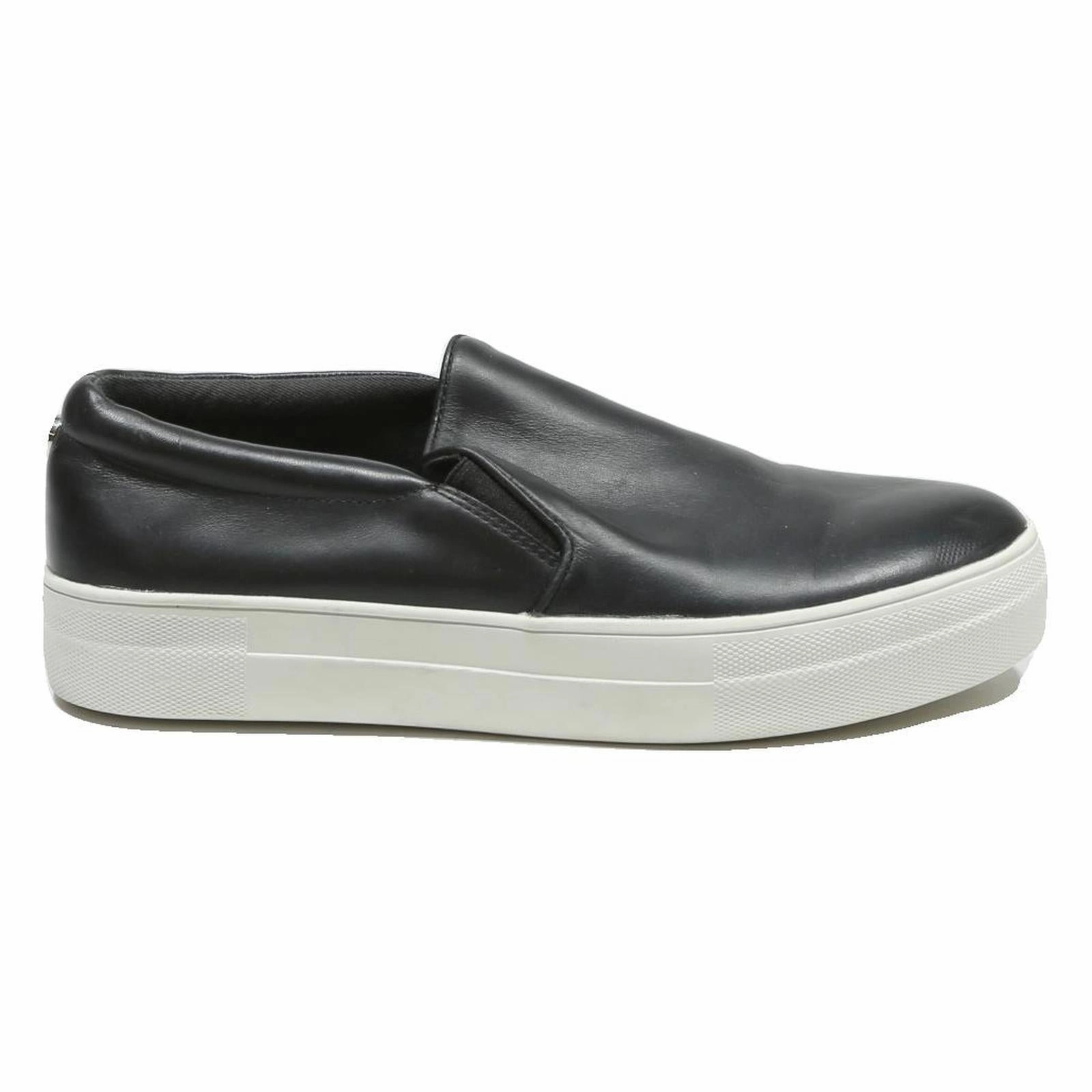 STEVE MADDEN Gills Womens Black Leather Slip On Trainers UK 7 Casual Comfort Shoes For Work