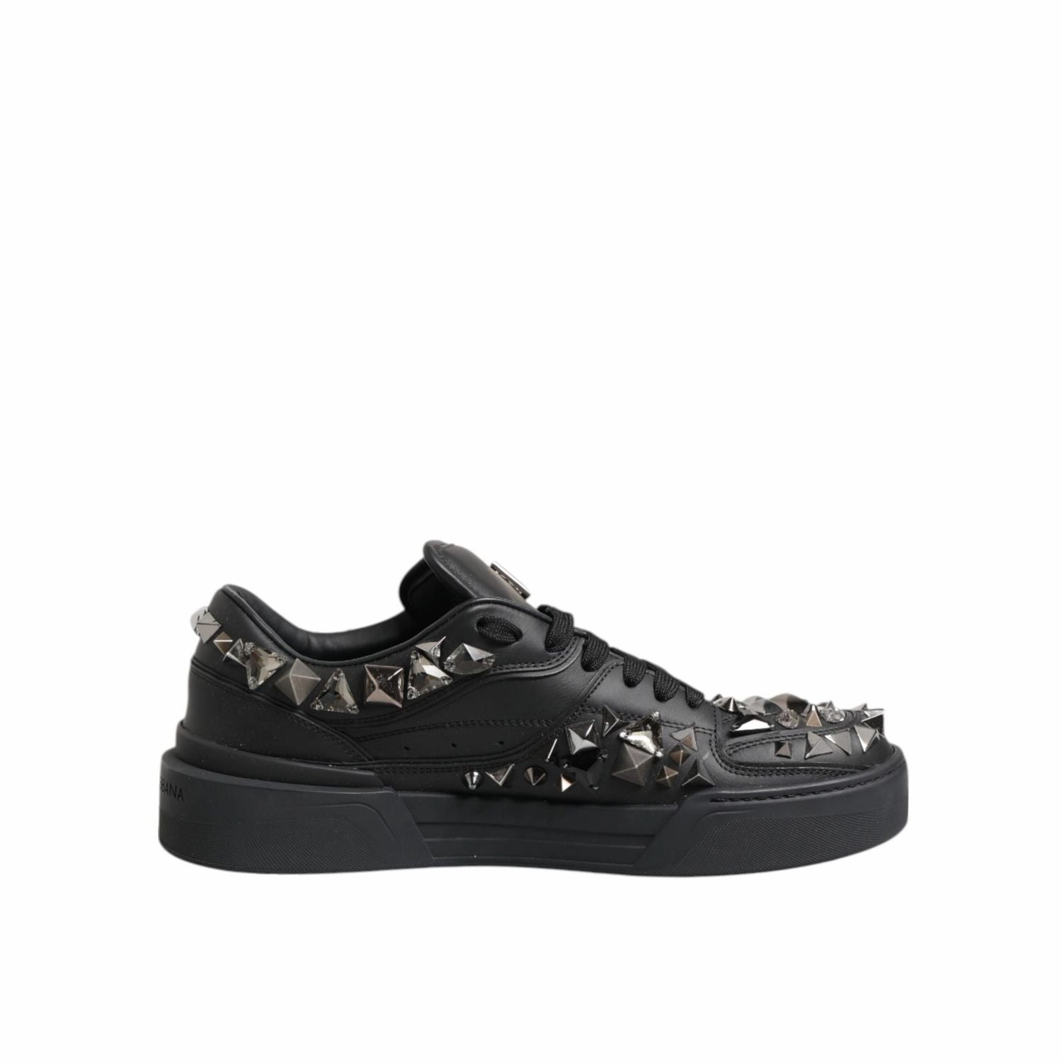 Dolce & Gabbana Black Portofino Studded Men Sneakers Shoes Girls Sneakers