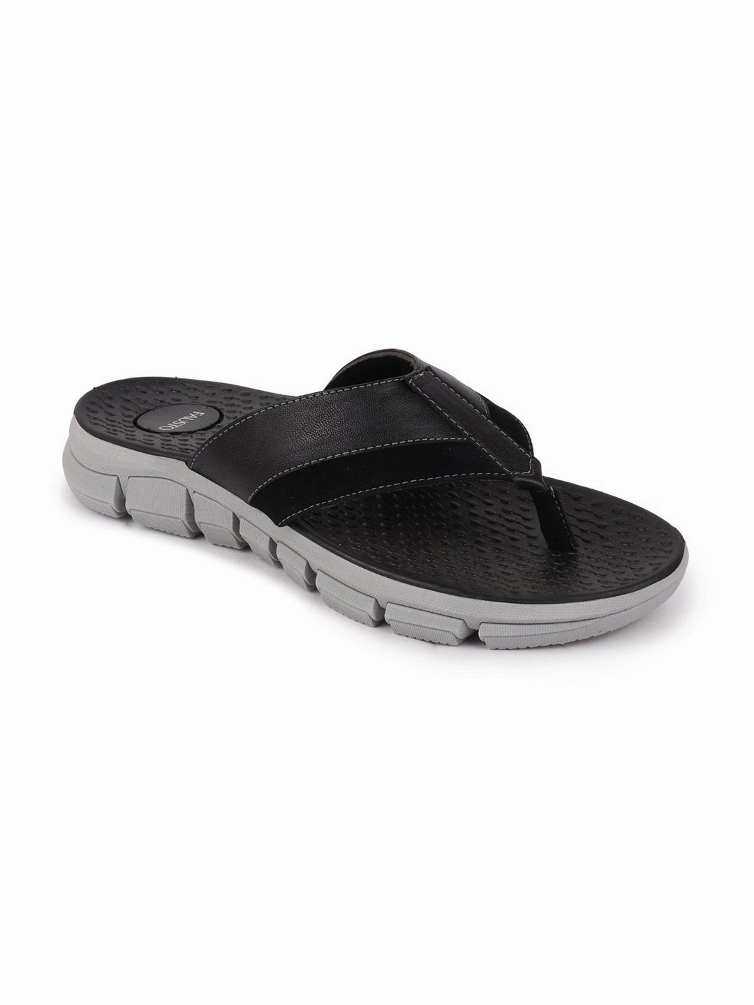 Men Black Casual Flexible Phylon Sole Slippers Emu Slippers