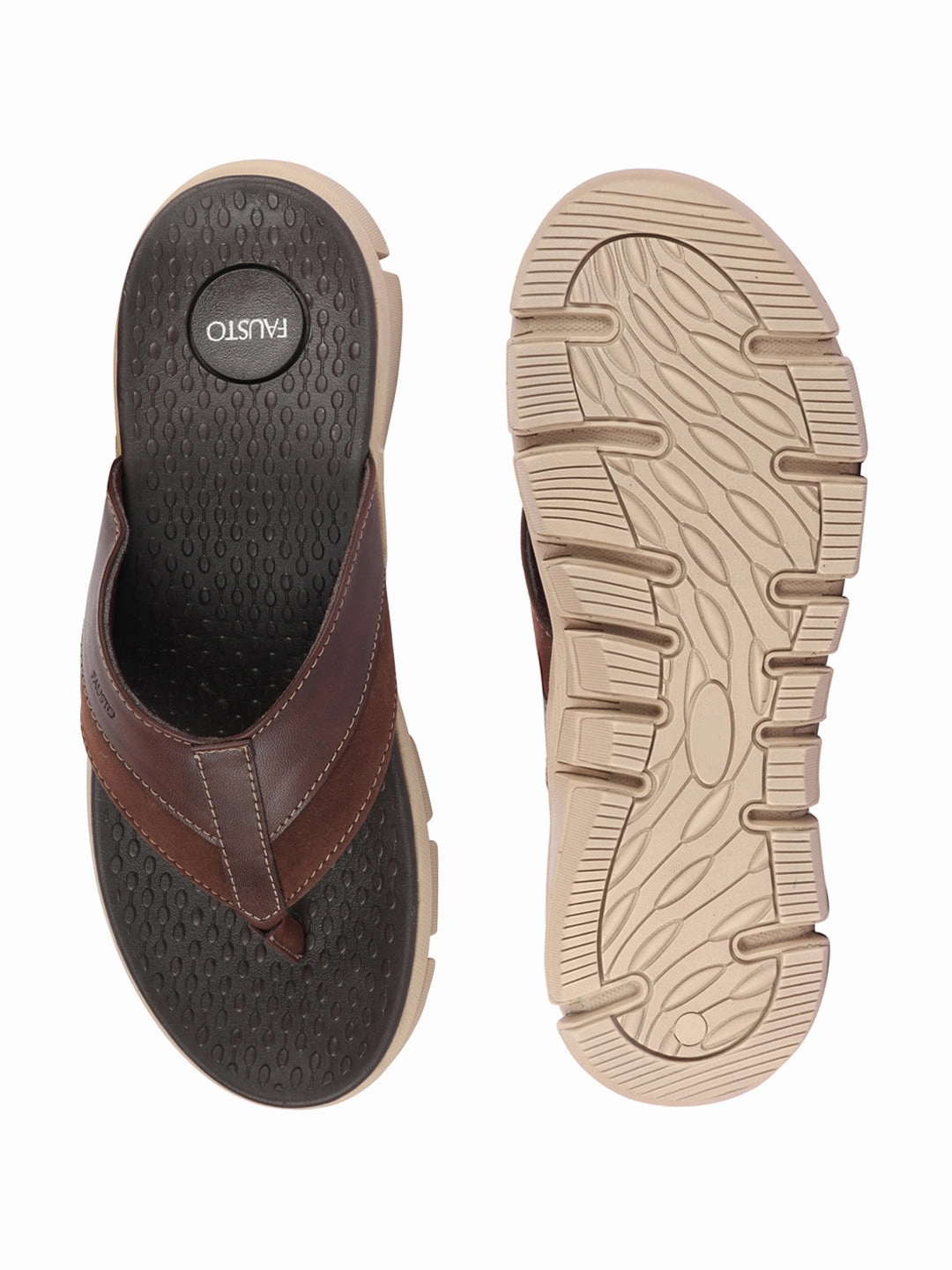 Replacement Insoles Slippers Men Brown Casual Flexible Phylon Sole Slippers