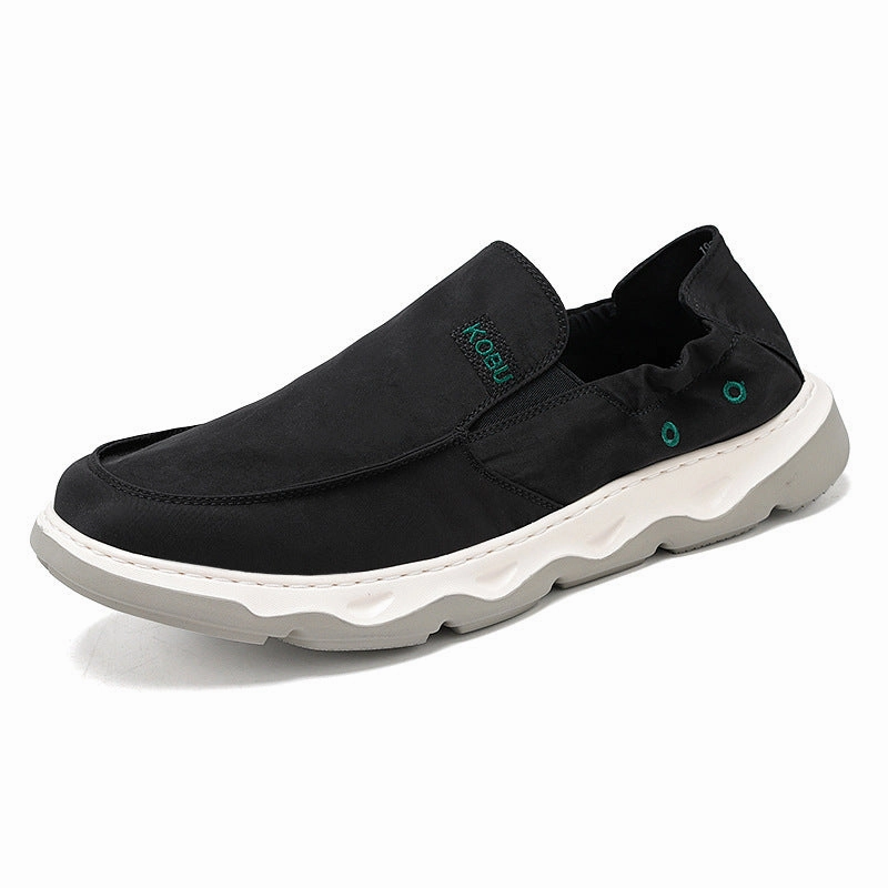 Casual Shoe Laces Style Men Ice Silk Casual Silp-on Driving Shoes