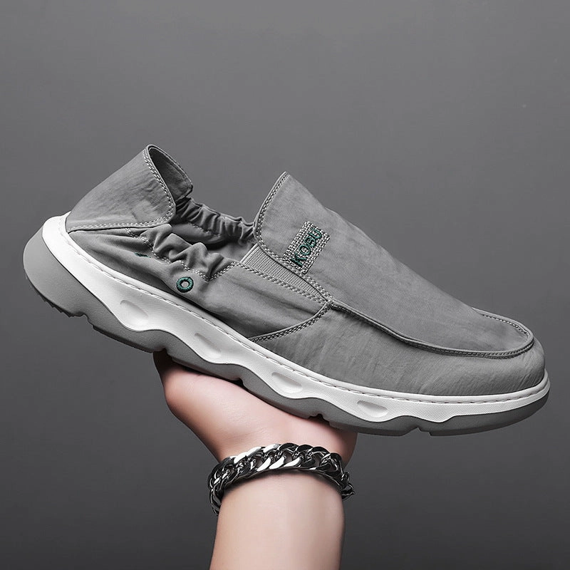 Men Ice Silk Casual Silp-on Driving Shoes Wing Casual Work Shoes