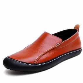 Iflex Shoes Flats Men Leather Casual Outdoor Slip On Soft Fashion Flat Loafers