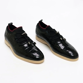 Men's Genuine Crocodile Alligator Leather Slip On Loafer Business Loafers Station Menu