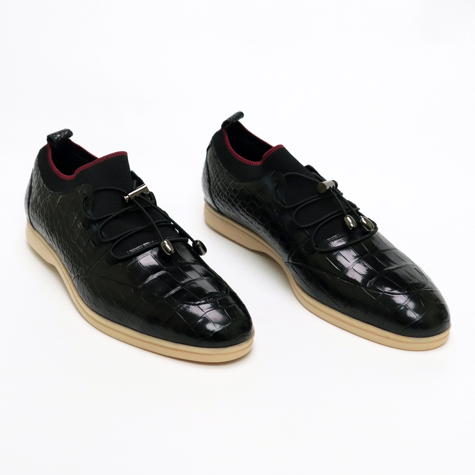 Men's Genuine Crocodile Alligator Leather Slip On Loafer Business Rocket Dog Loafers