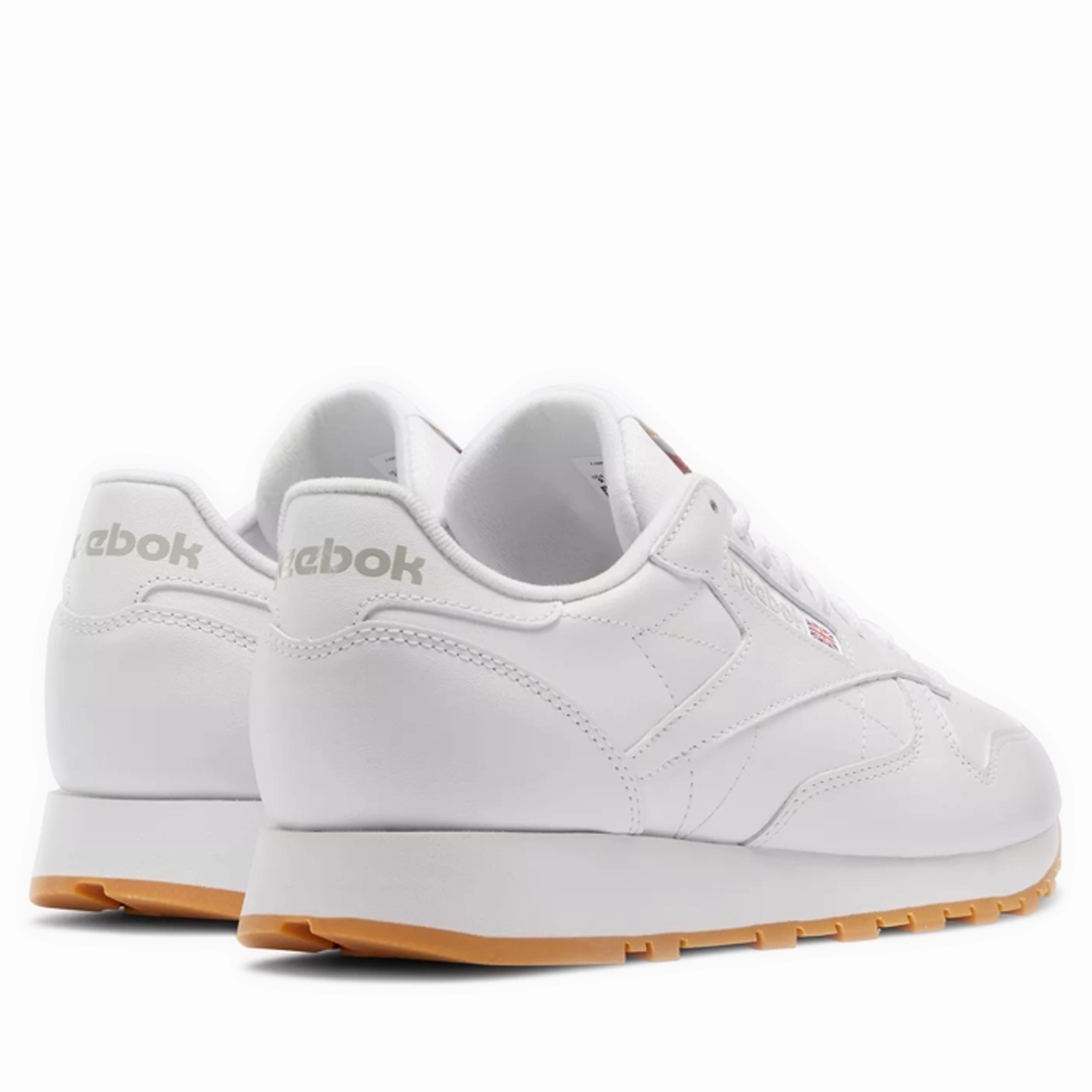 Men's Reebok Classic Leather Shoes - White/Rubber Gum-03 Shop Slip On Sneakers On Sale