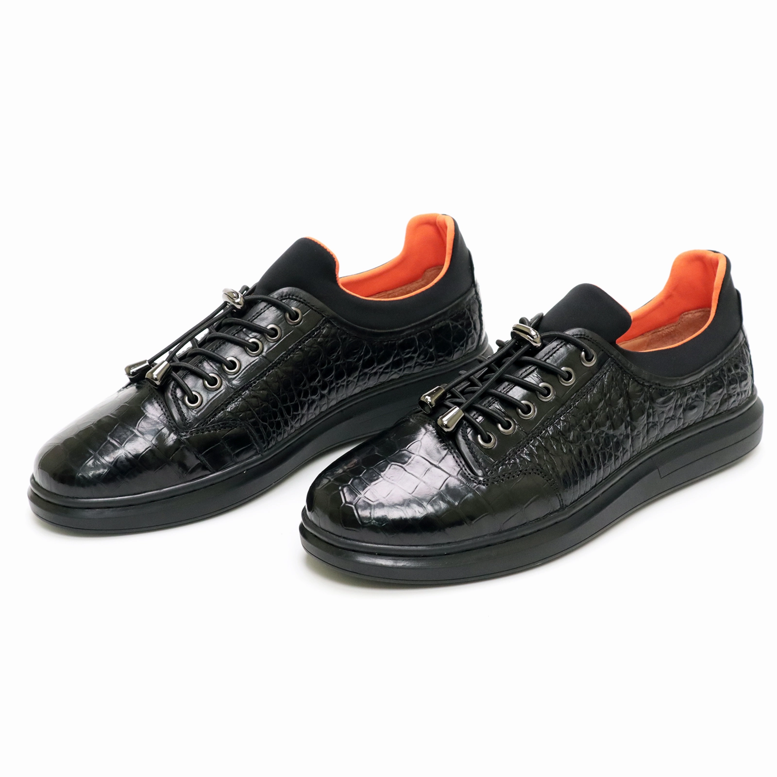 Tennis Shoe Loafers Men's Shoes Black Formal Business Classic Genuine Crocodile Leather