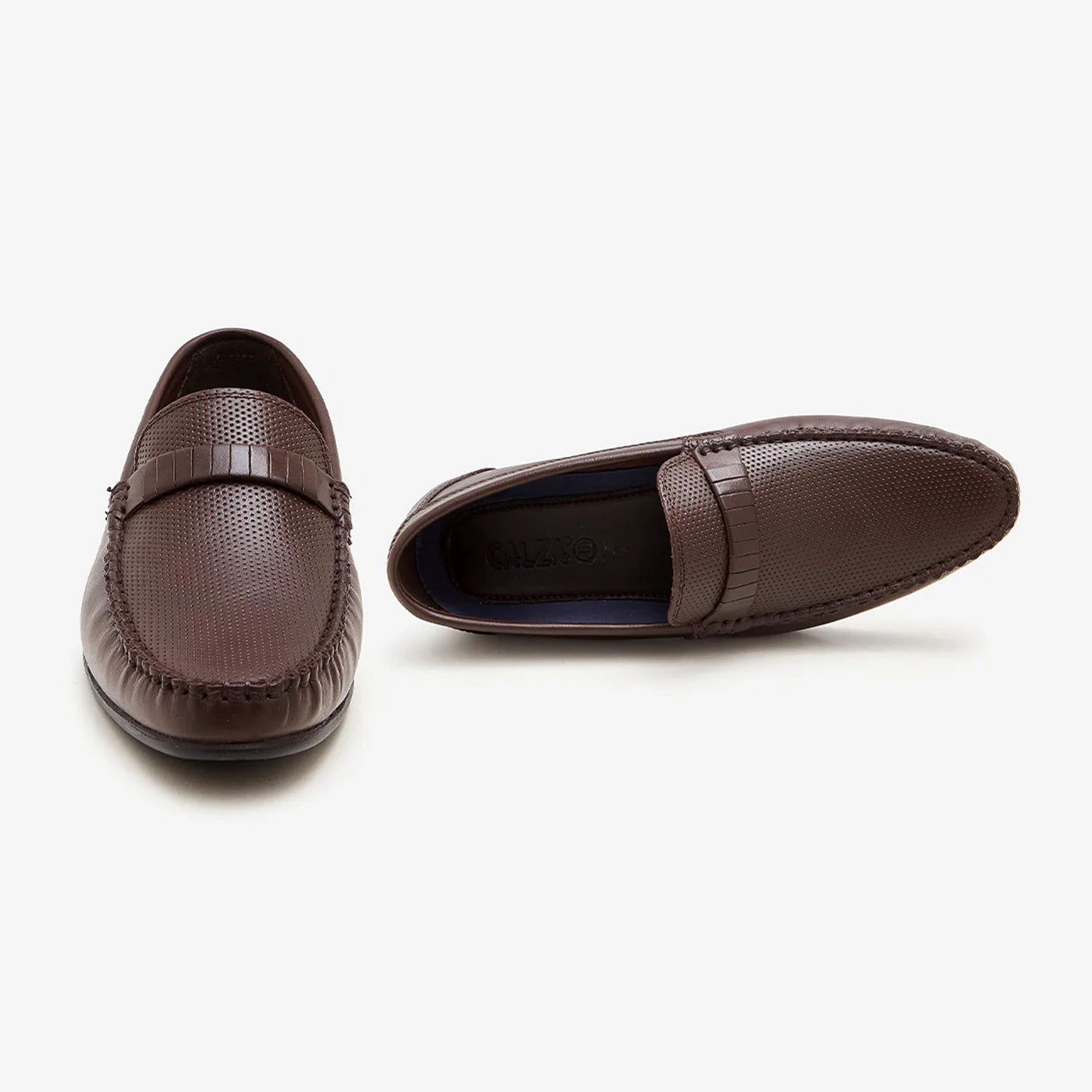 Johnston And Murphy Sheepskin Loafers Men's Textured Leather Loafers