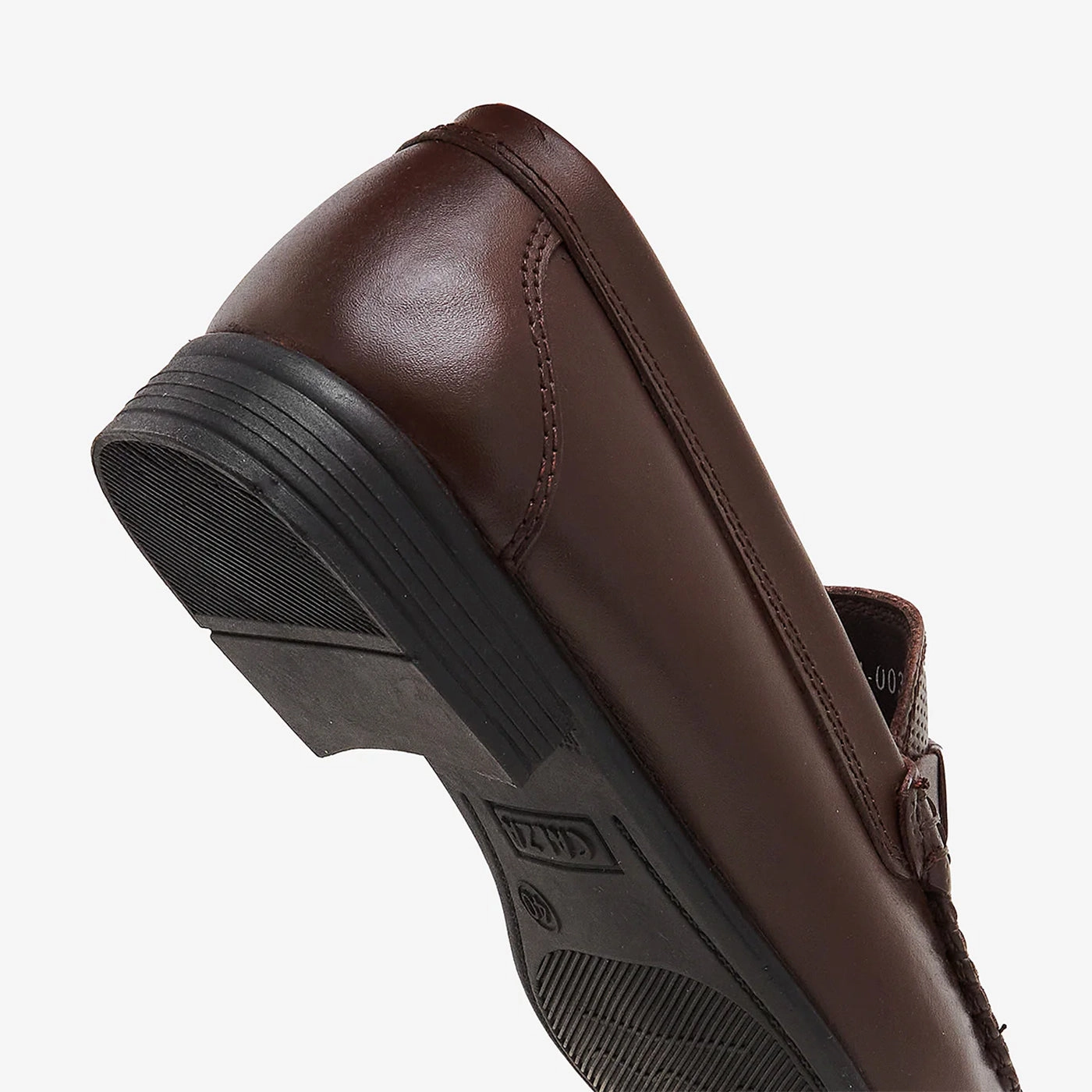 Men's Textured Leather Loafers Designer Heeled Loafers