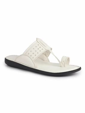 South Park Cartman Slippers Men White Casual Outfit Kolhapuri Toe Ring Strap Ortho Slippers|Memory Cushioned Footbed|Ultra Lightweight and Comfort Slip On Slipper