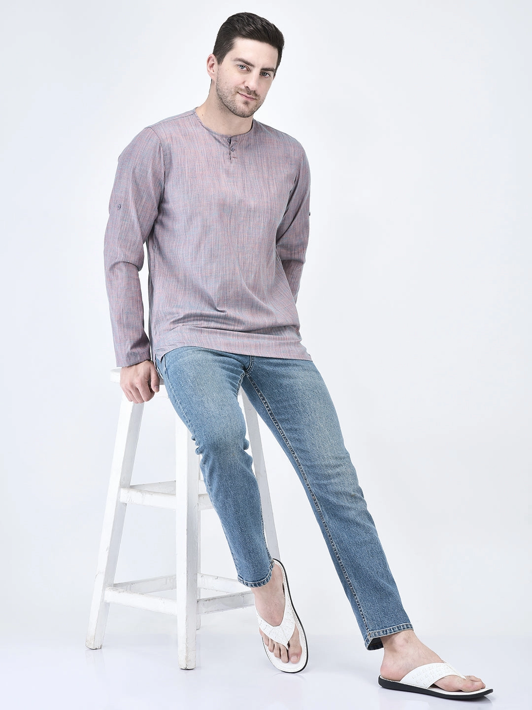 Men White Casual Outfit Ortho T-Strap Thong Slippers|Memory Cushioned Footbed|Ultra Lightweight and Comfort Slip On Slipper Slippers Cross