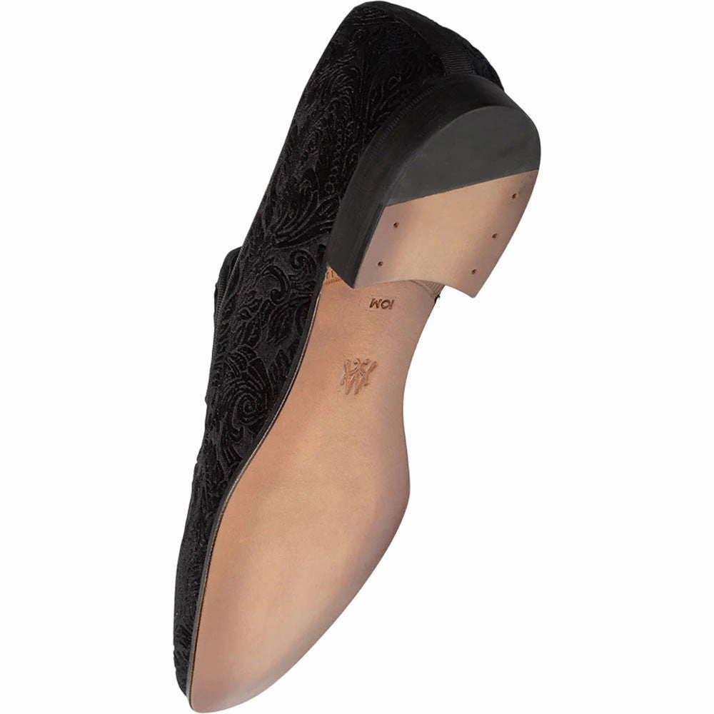 Mezlan Men's Travolta Embossed Velvet Evening Pump in Black Clark Loafers