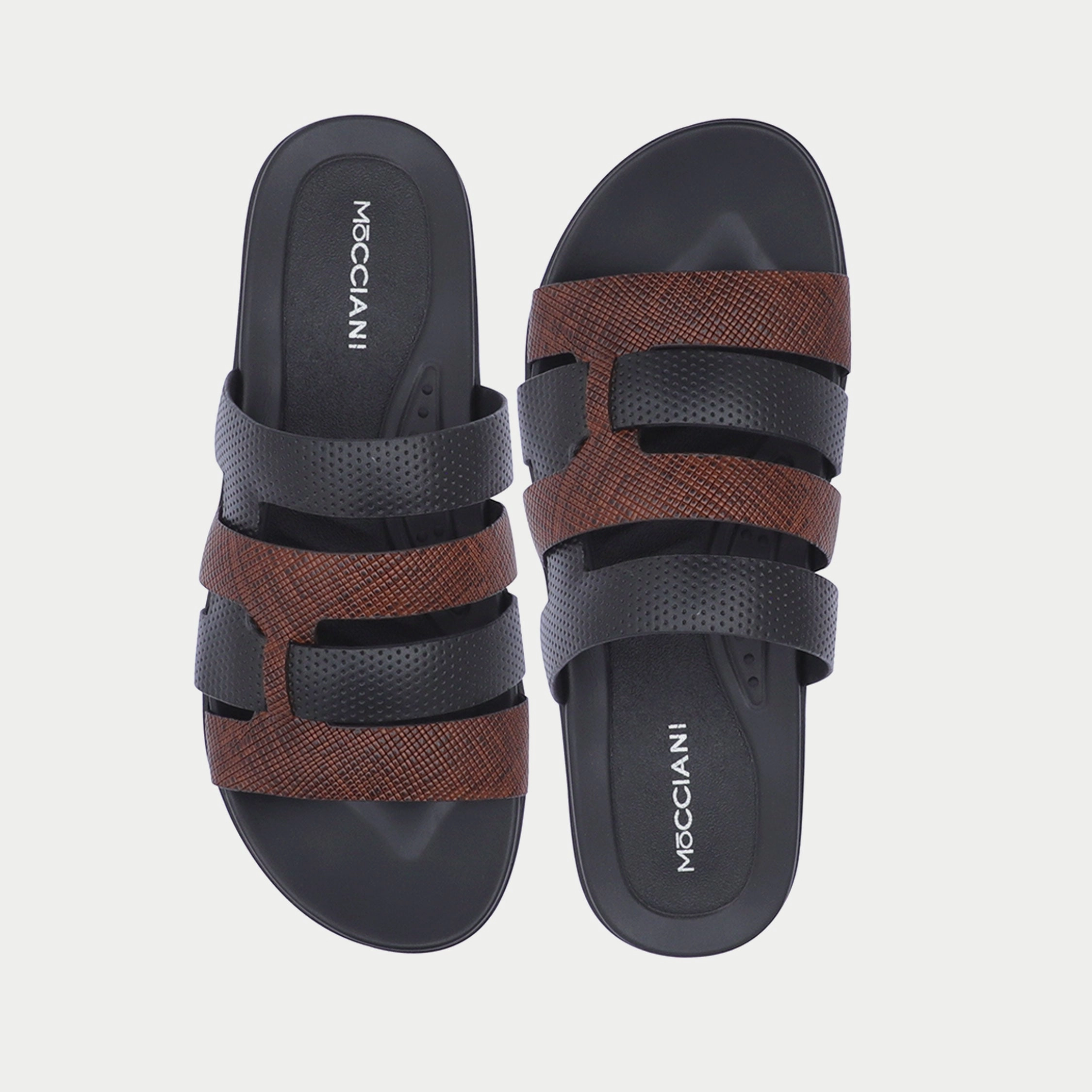 MM2074-TAN/BLK Good Slippers For Sweaty Feet