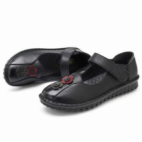 Satin Shoes Flats Women Comfy Hook Loop Leather Flat Loafers