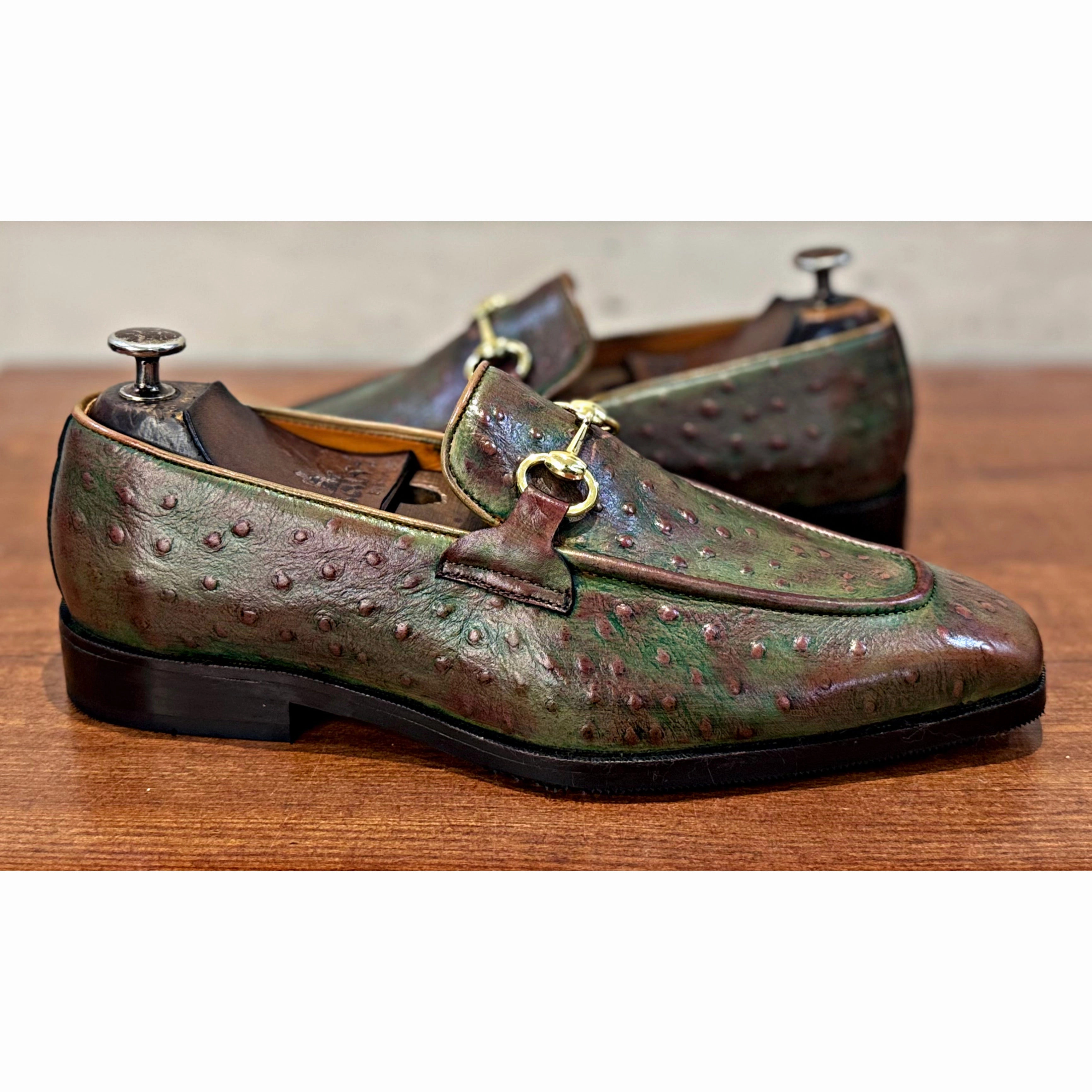 Crocs Loafers Ostrich Embossed Loafers Antiqued