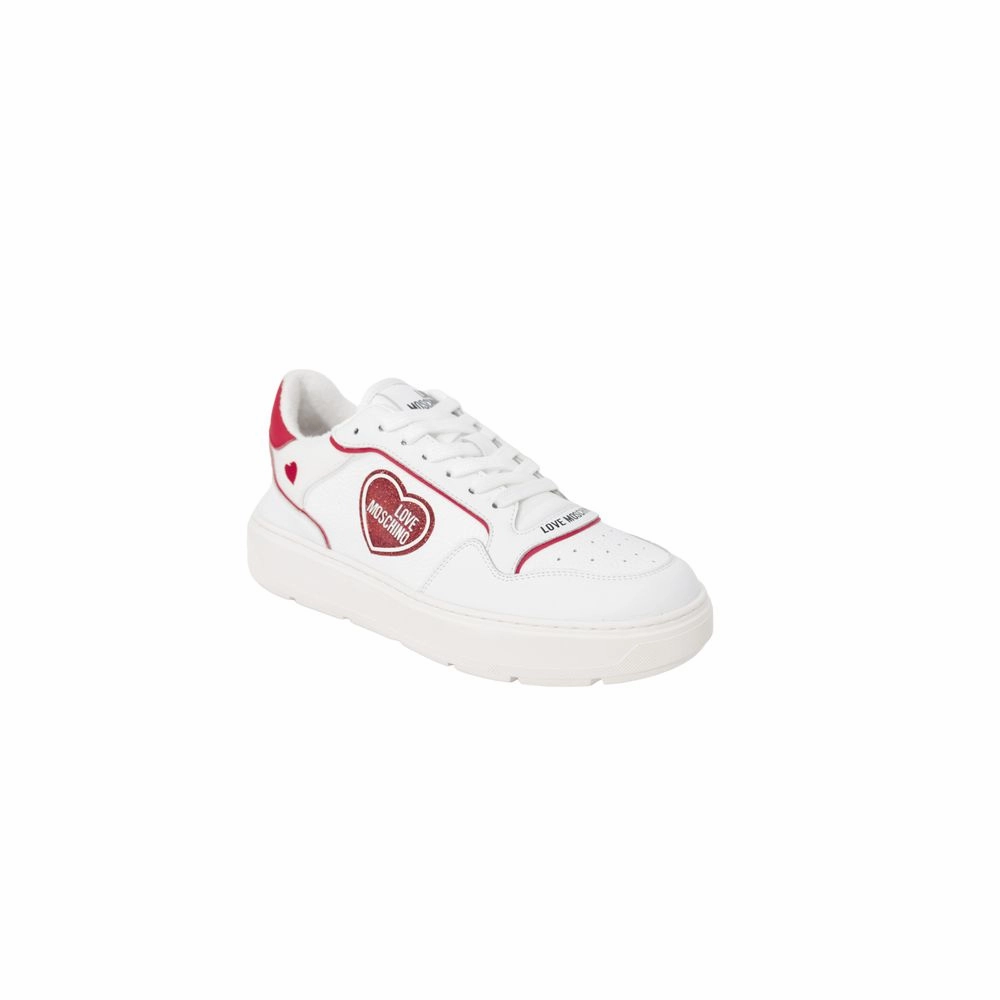 Red Polyethylene Low Top Sneakers Shoes Flat