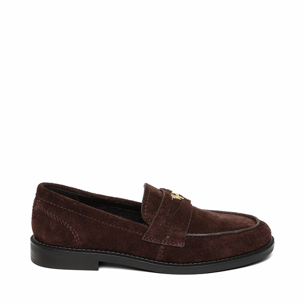 Minimalist Flat Shoes Motor Flat Shoe BROWN SUEDE