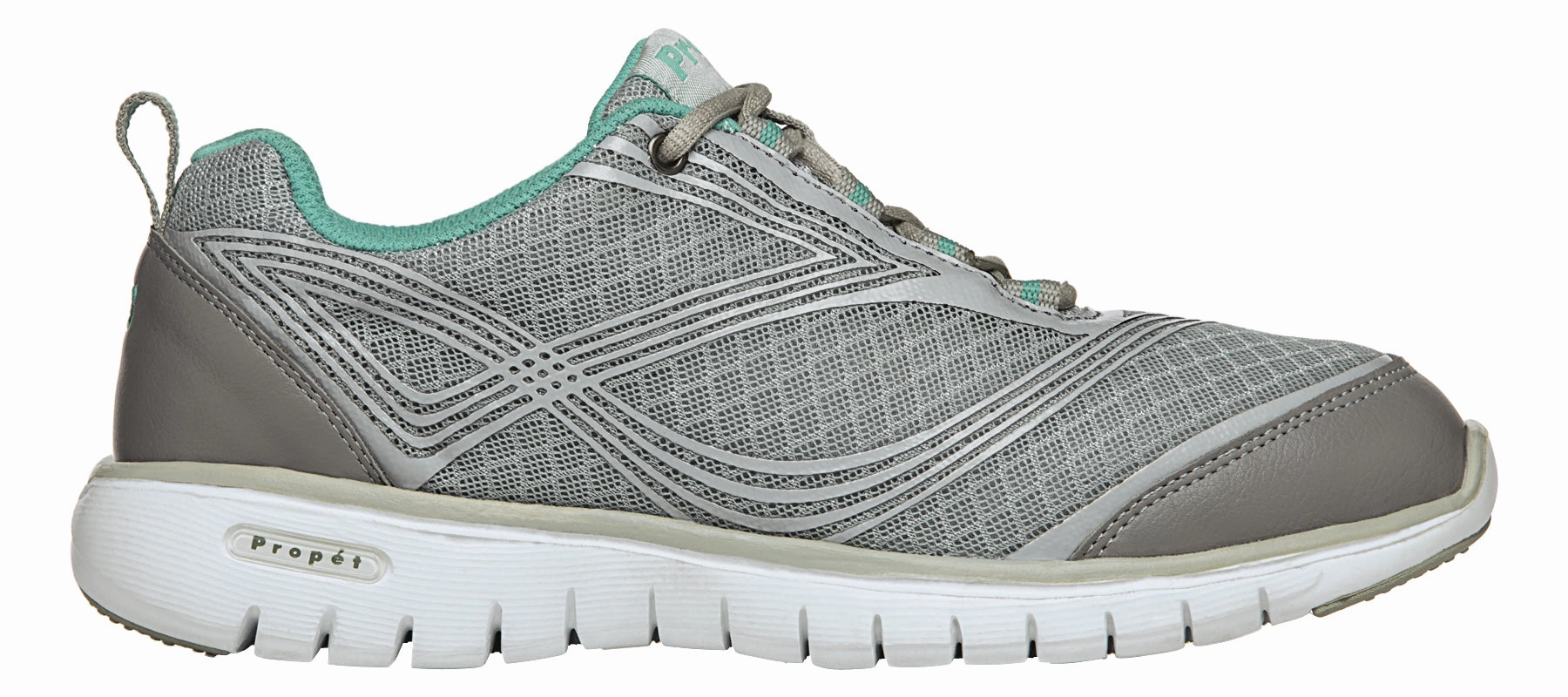 Propet Women's Walking Shoe- Travelite W3247- Silver Casual Shoes Crossword Clue