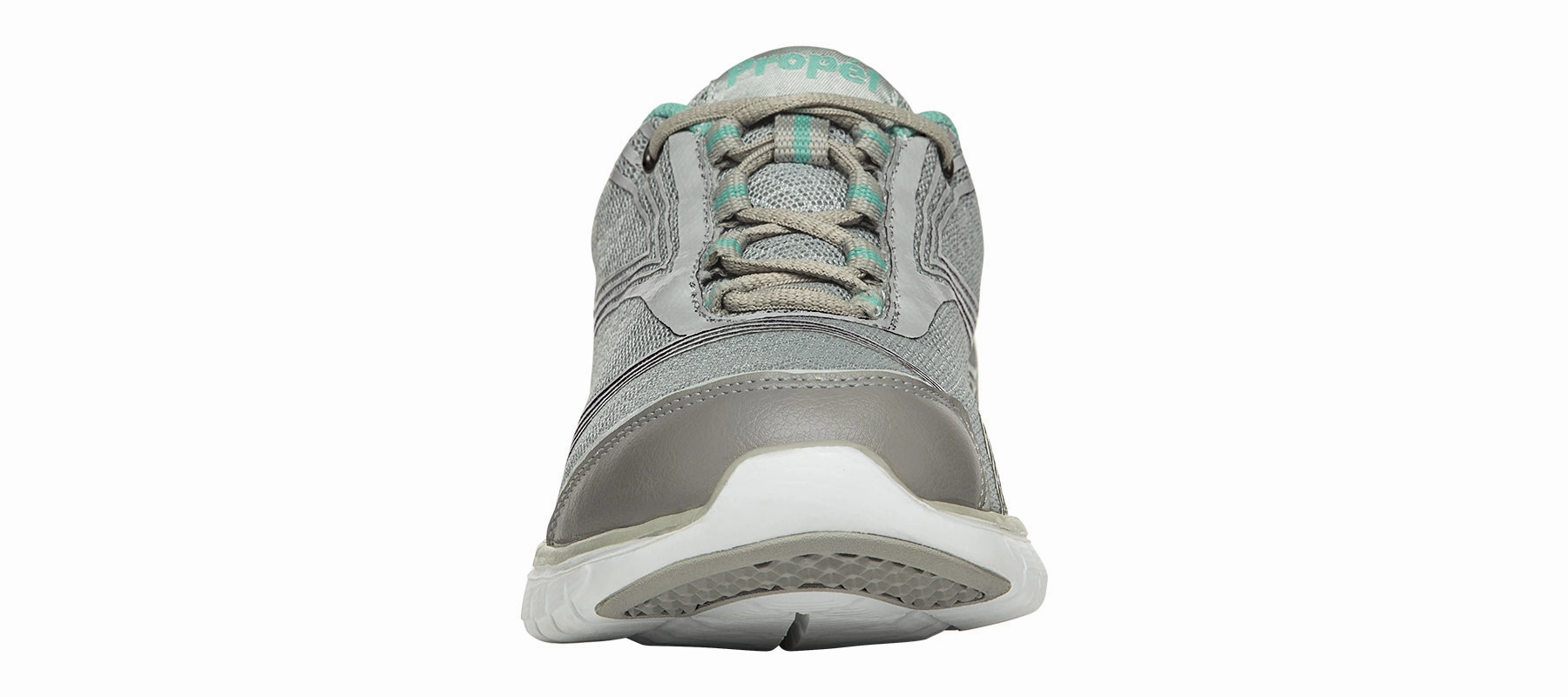 Propet Women's Walking Shoe- Travelite W3247- Silver Casual Leather Walking Shoes