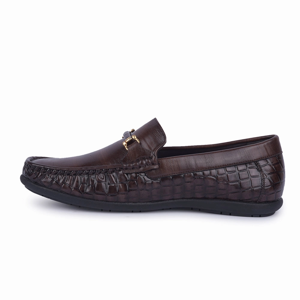 Fortune Brown Casual Non Lacing Shoes For Men OSL19 By Liberty Fashionable Casual Shoes