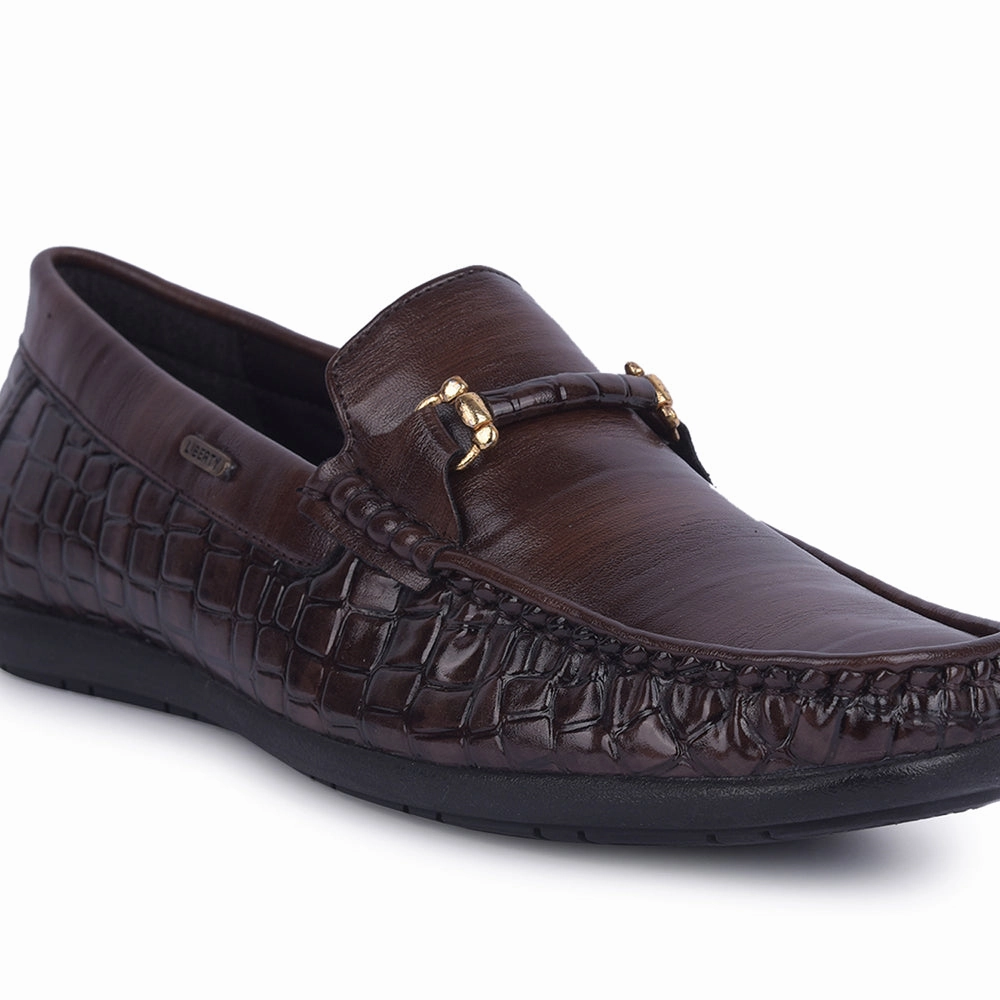 Fortune Brown Casual Non Lacing Shoes For Men OSL19 By Liberty Best Barefoot Shoes Casual