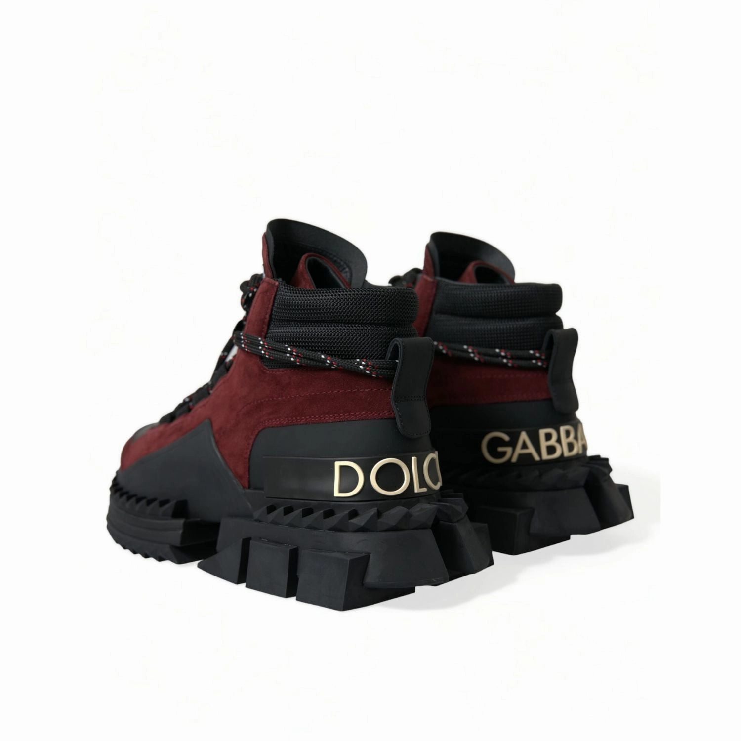 Super Bowl Sneakers Dolce & Gabbana Burgundy Super King High Top Men Sneakers Shoes