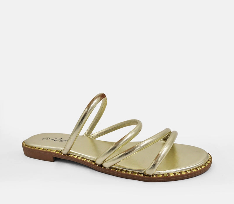 Multi-strap Slider Track Shoes For Feet