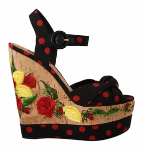 Antigua Photos Multicolor Platform Wedges Sandals Charmeuse Shoes