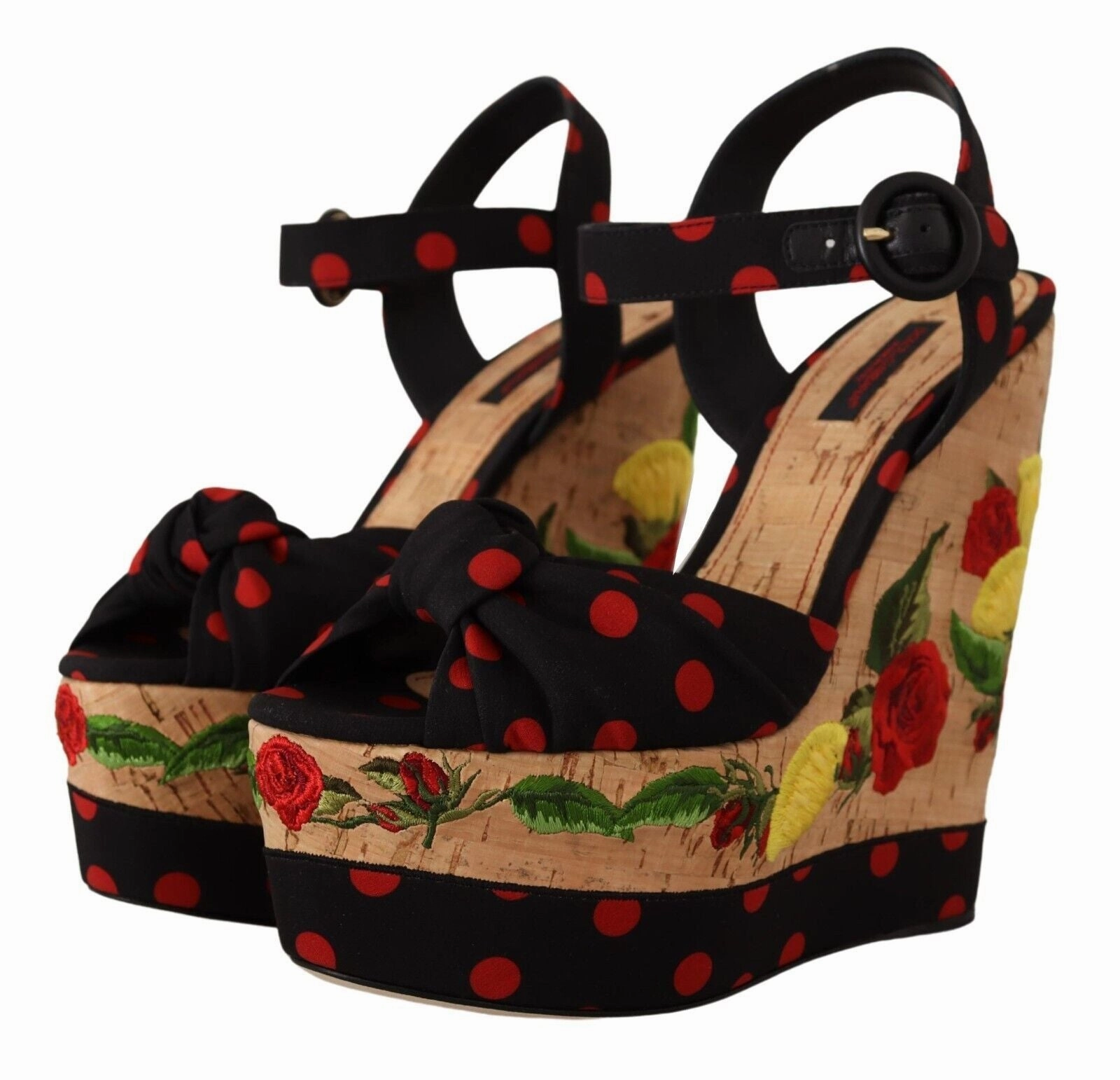 Multicolor Platform Wedges Sandals Charmeuse Shoes Sandals Slides Shoes