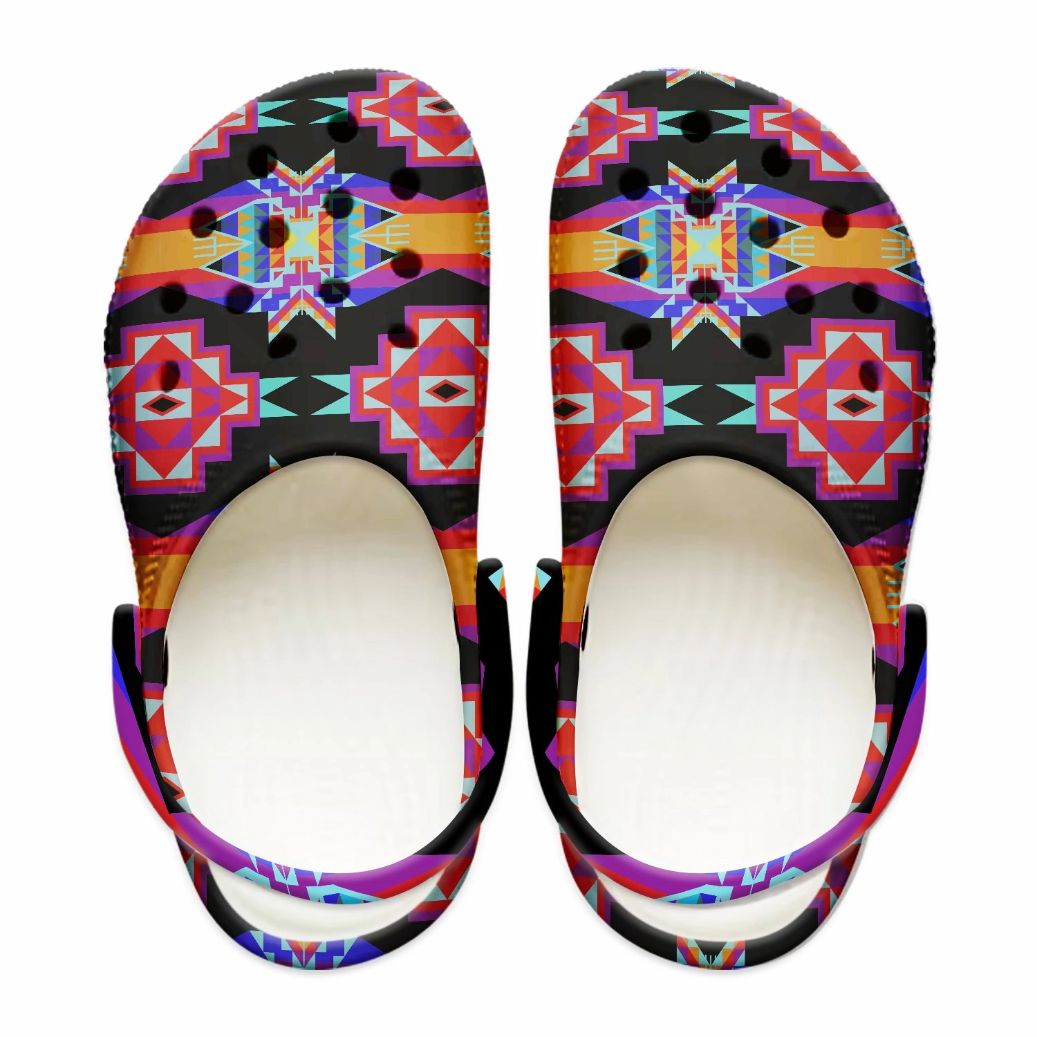 Native Pattern Clog Shoes For Adult and Kid 89197 New Sandals Hey Dude