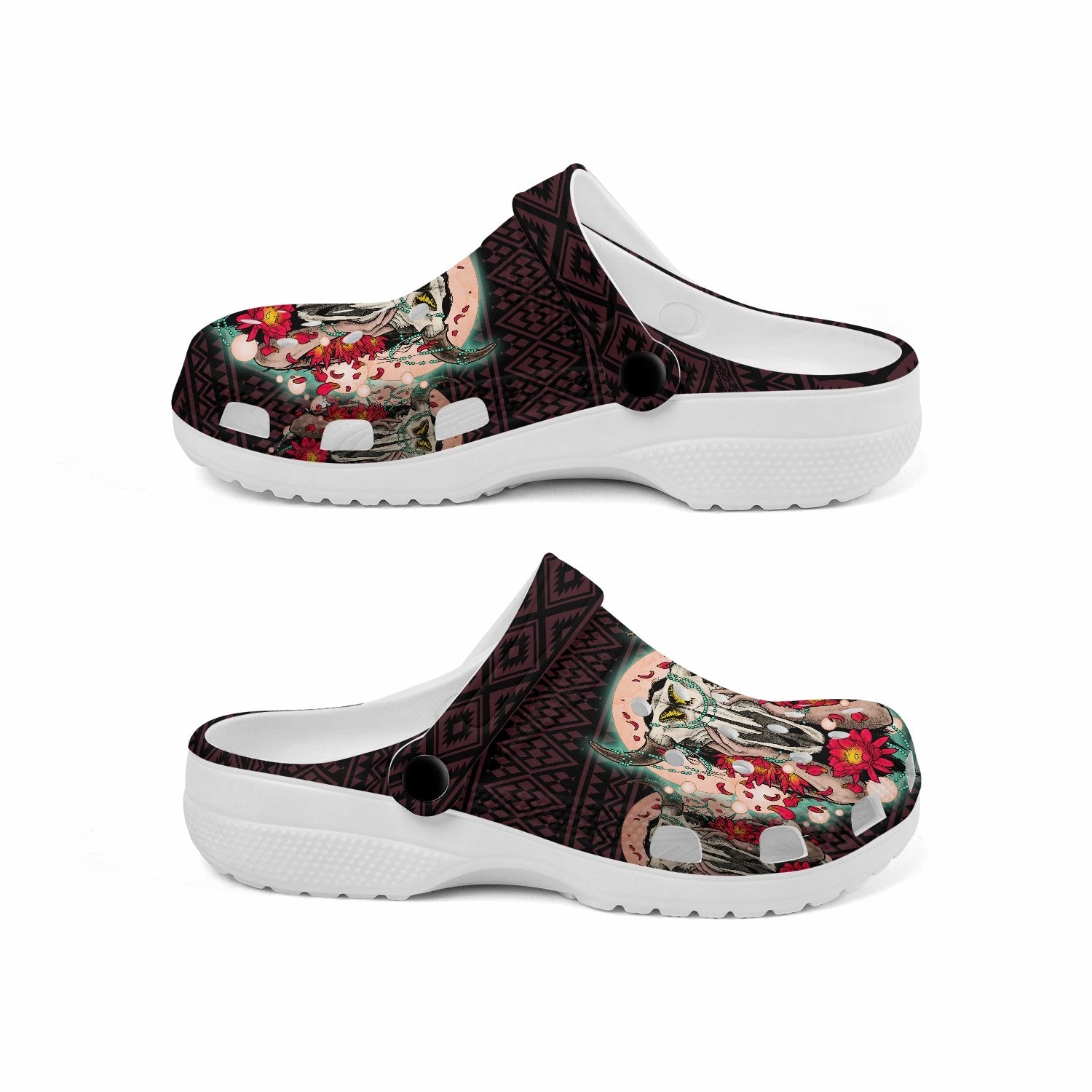Native Pattern Clog Shoes For Adult and Kid 89209 New Sandals Resort Curacao