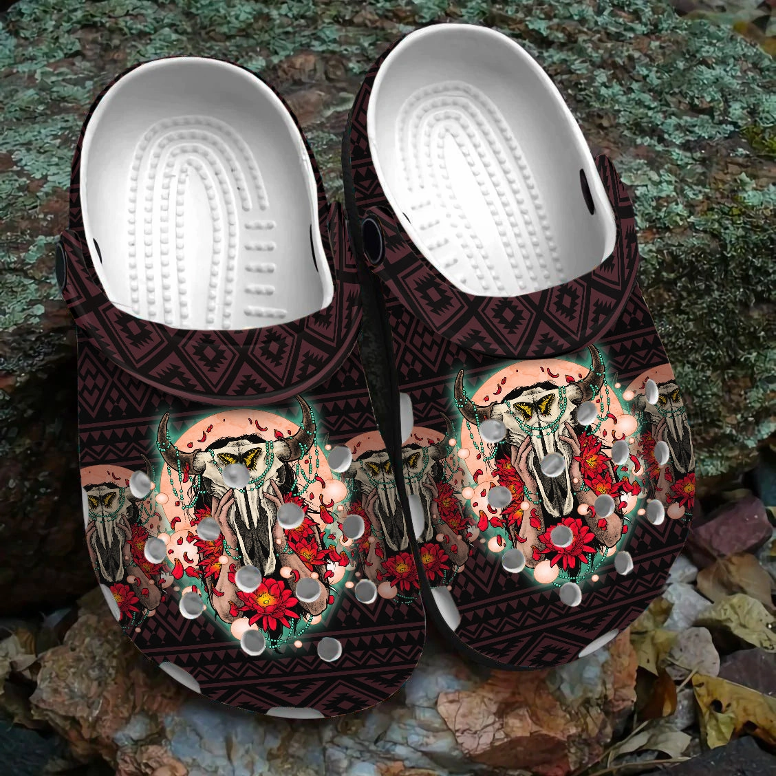 Closed Toed Sandals Native Pattern Clog Shoes For Adult and Kid 89209 New